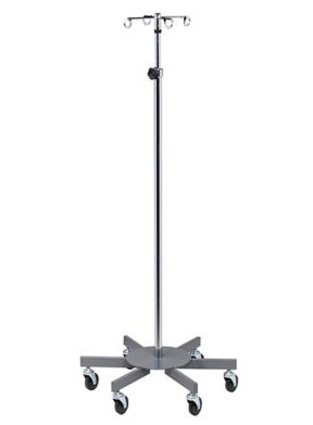 Six-Leg, 4-Hook Infusion Pump Stand