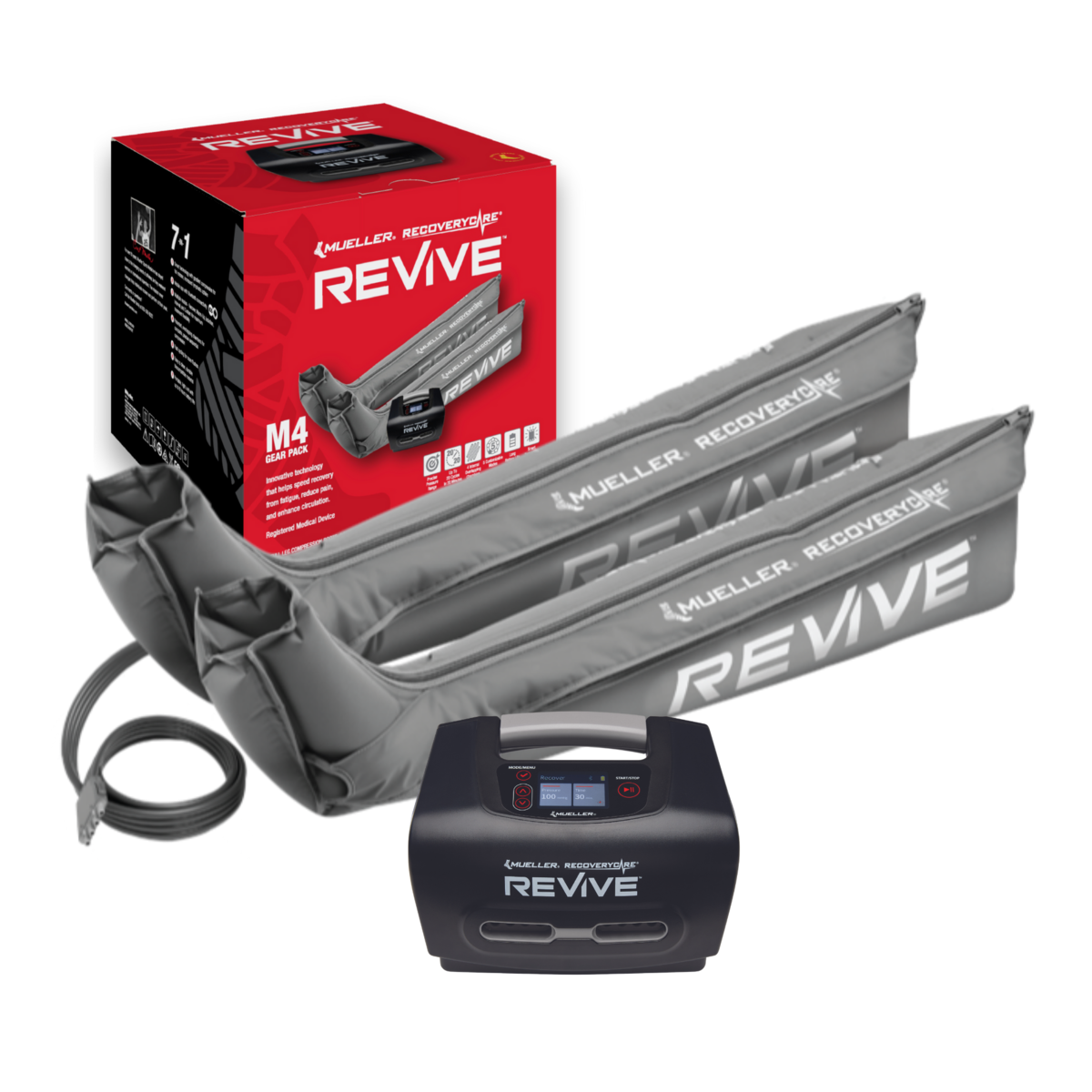 RecoveryCare REVIVE M4 Gear Pack Full Leg Boots and M4 Console