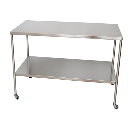Stainless Steel Instrument Table with Shelf