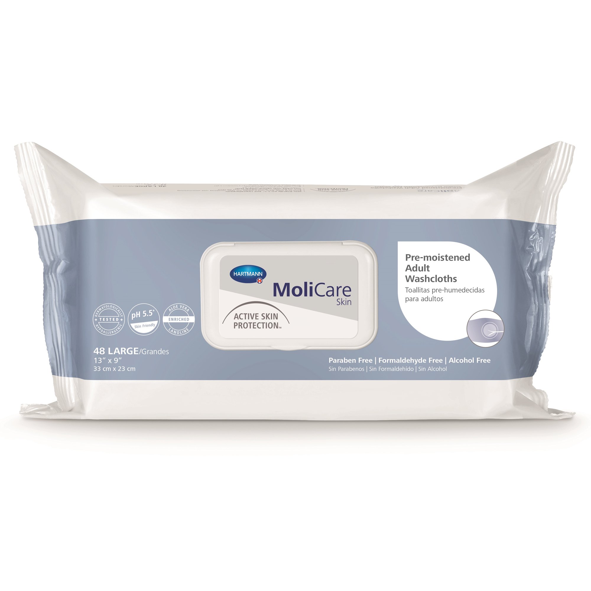 MoliCare Skin Clean Pre Moistened Adult Washcloths