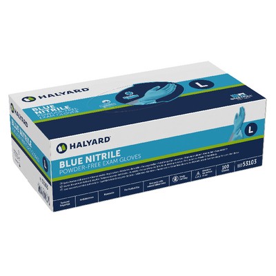 Blue Nitrile Exam Gloves, Non Sterile, Latex Free, Powder Free