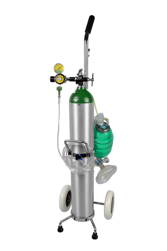 MADA Medical E Oxygen Cylinder Resuscitator Kit on Cart 1630ADE