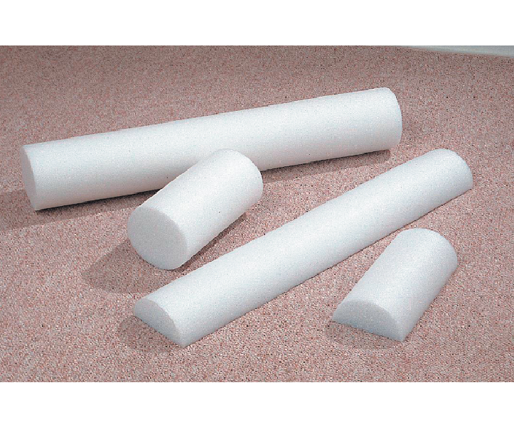 Half Round Foam Roll, White