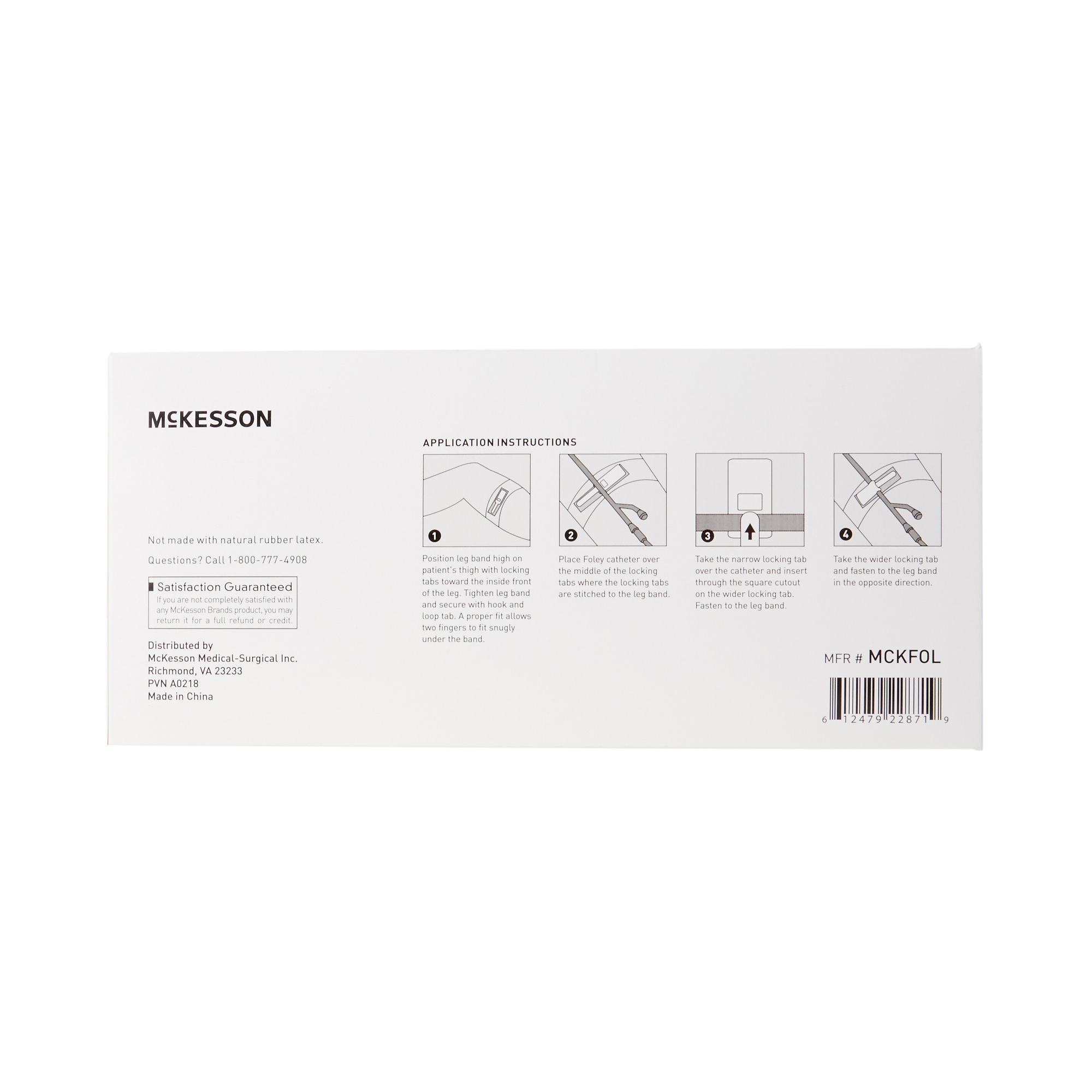 Leg Strap 2" x 24" Length, Dual Locking Tabs, Stretch Material, Nonsterile