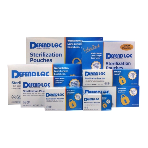 Defendloc Pre Folded Sterilization Pouches, 3.5" x 10".