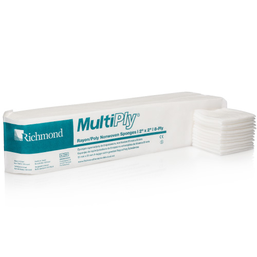 MultiPly Non Woven Rayon Poly Sponge, 8 Ply, Non Sterile