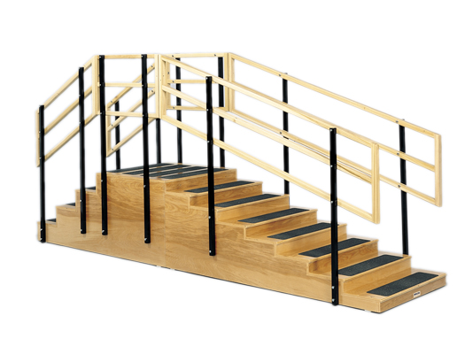 4 and 8 Steps Convertible Training Stairs with Platform