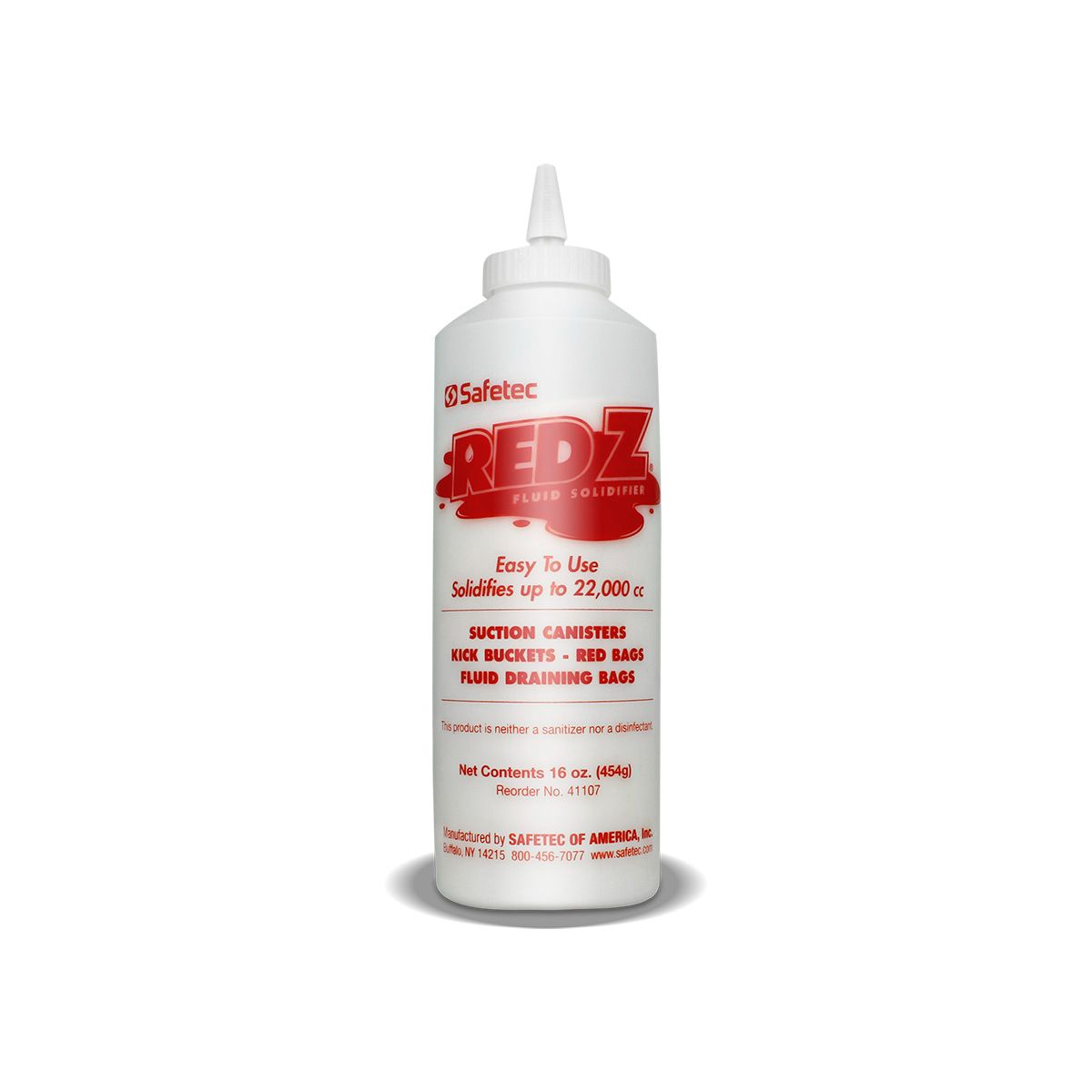 Red Z Spill Control Solidifier Single and Multi Use Bottle, Screw Top Bottle 