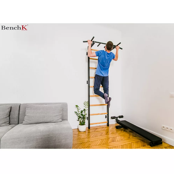 721 Wall Bars with Fixed Steel 6 Grip Pull Up Bar