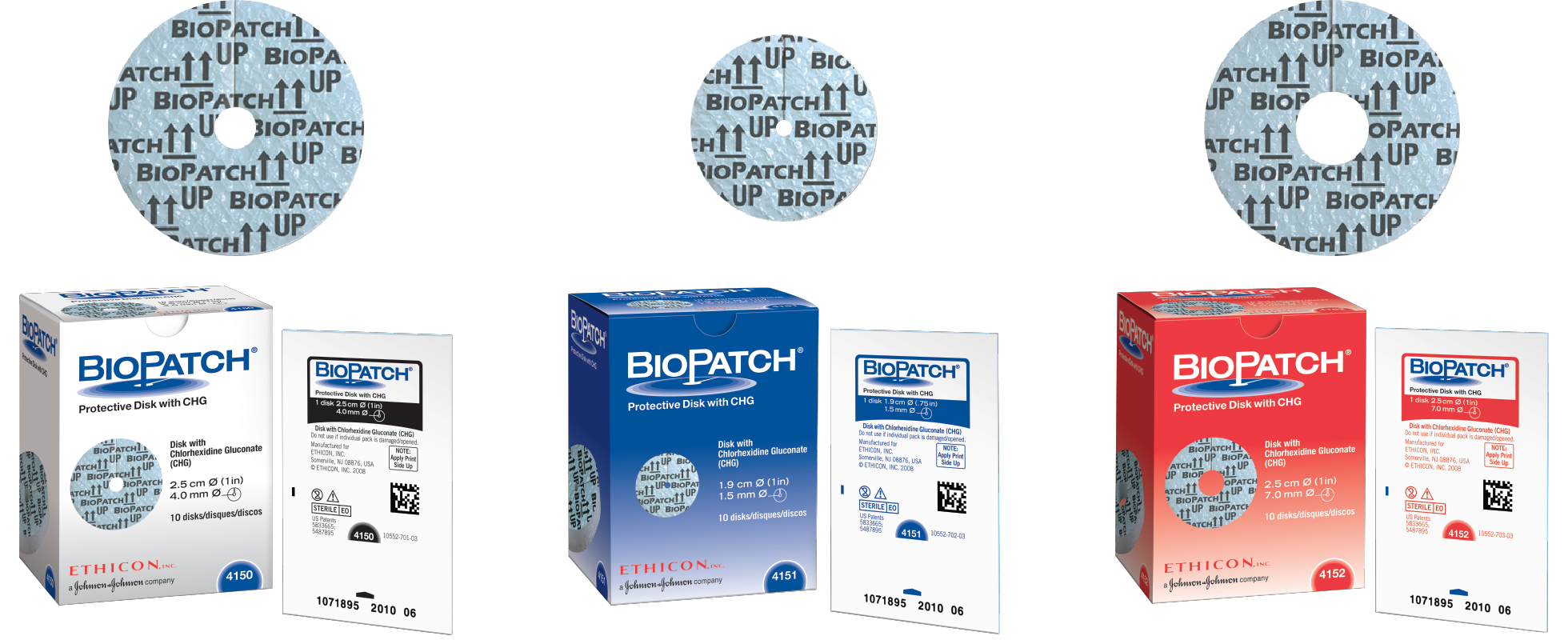 Biopatch Protective Disk with CHG, 1",  Sterile
