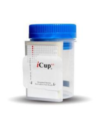 iCup Drugs of Abuse Test A.D. 10 Drug Panel with Adulterants AMP, BAR, BZO, COC, mAMP MET, MTD, OPI, TCA, THC, CR, GL, NI, OX, pH, SG