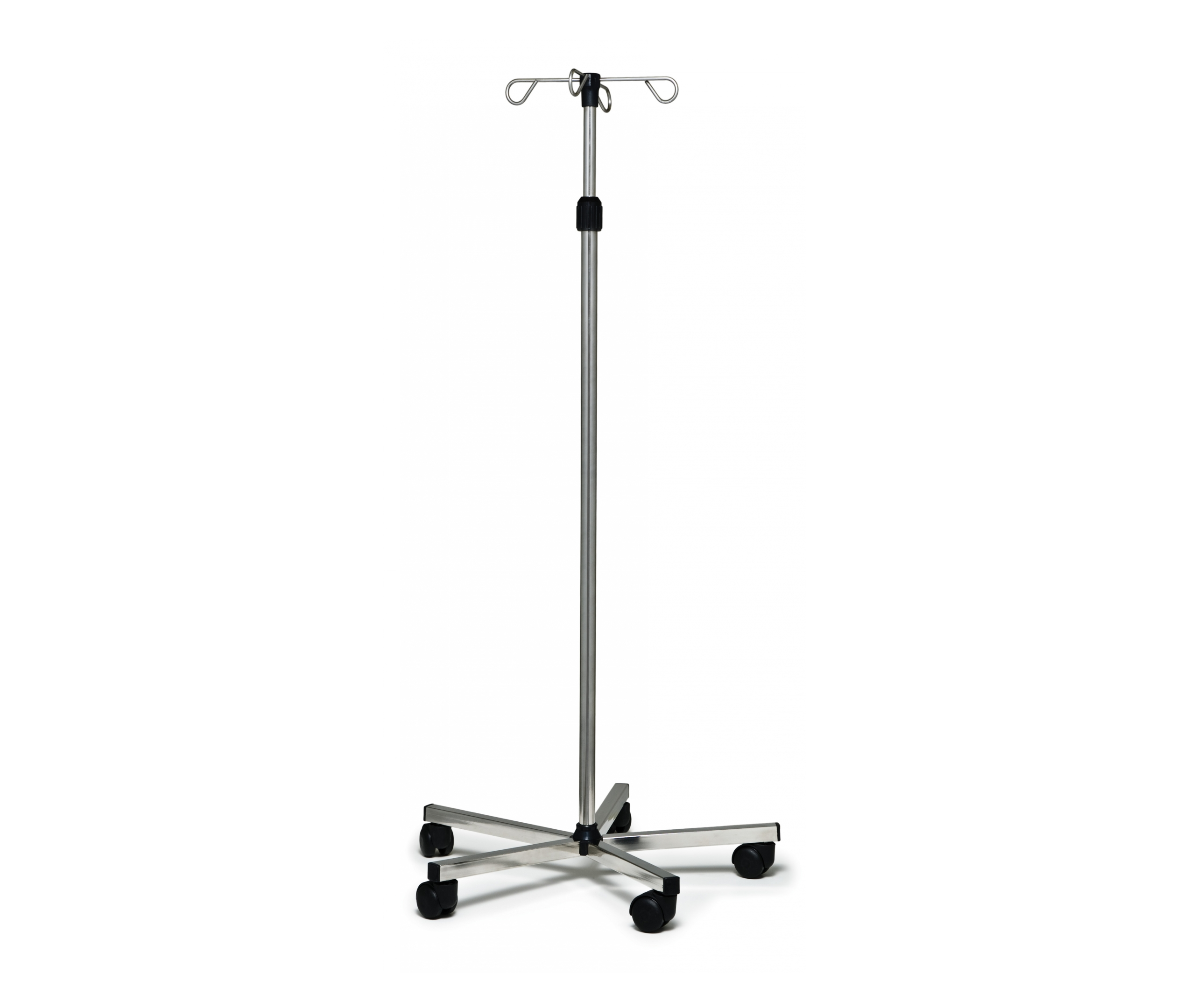 Stainless Steel Deluxe IV Stand 4 Hook Pole