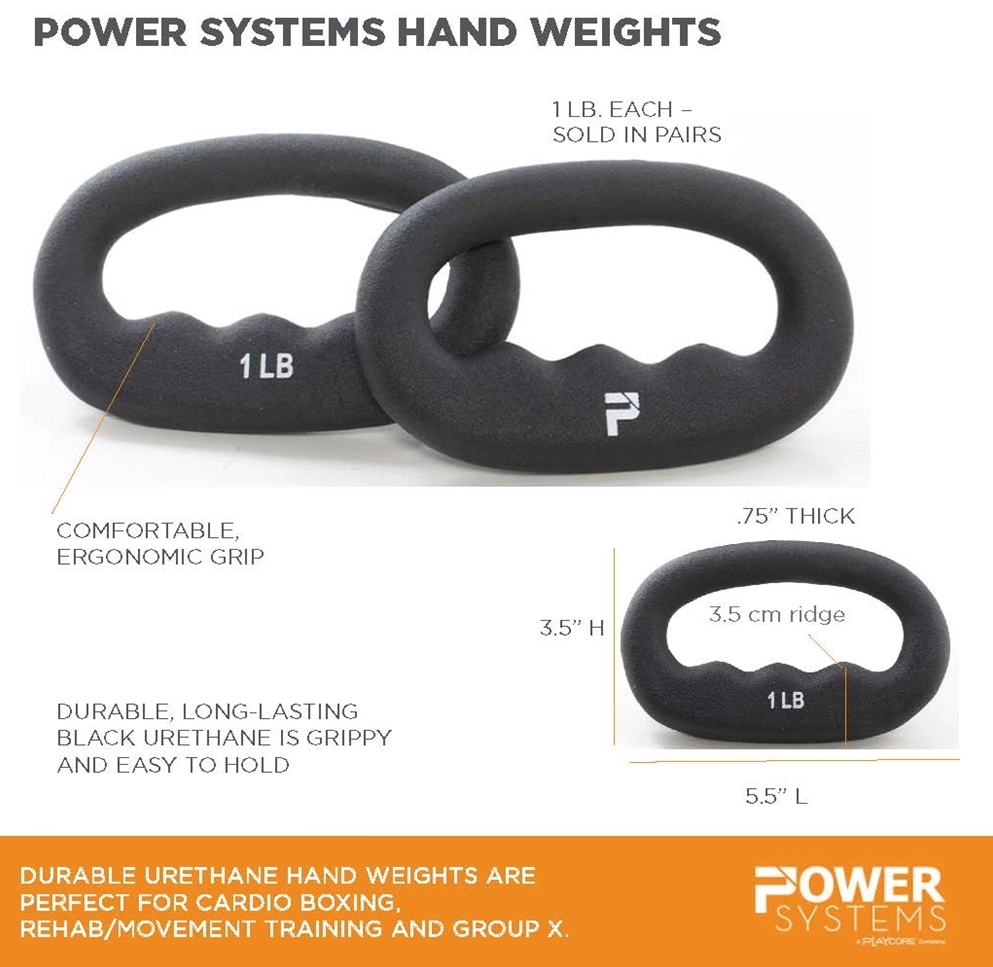 Hand Weight 1 lb Black (Pair)