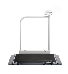 EMR Validated Wheelchair Scale with Fold Down Handrail