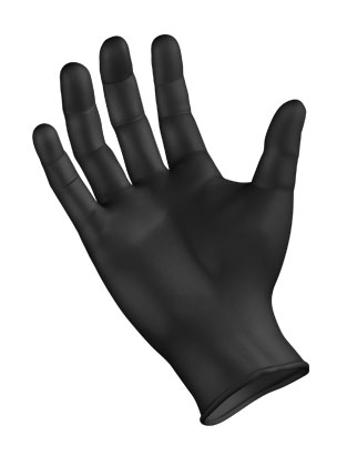 SemperForce Black Nitrile Exam Gloves, Powder Free, Non Sterile