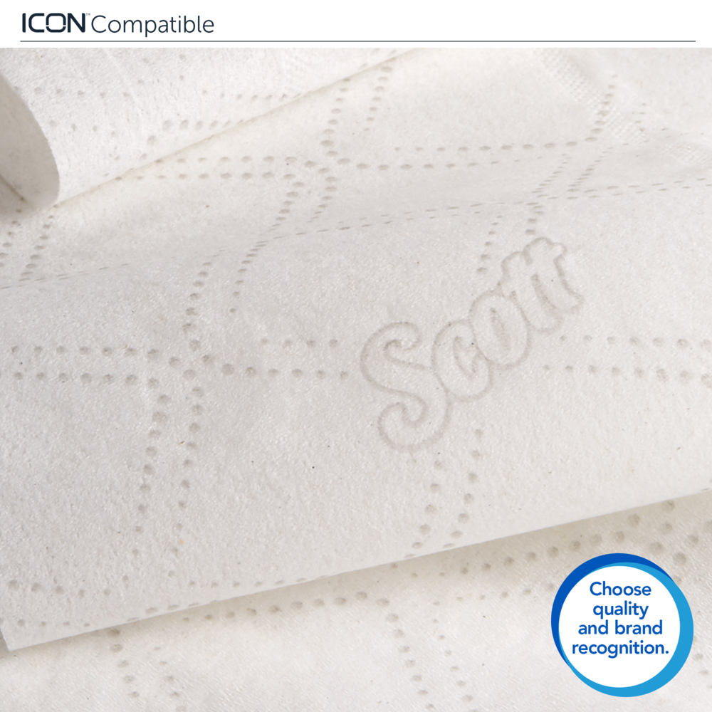 Scott Pro, Paper Core Bath Tissue, 3.9" x 3.7", White