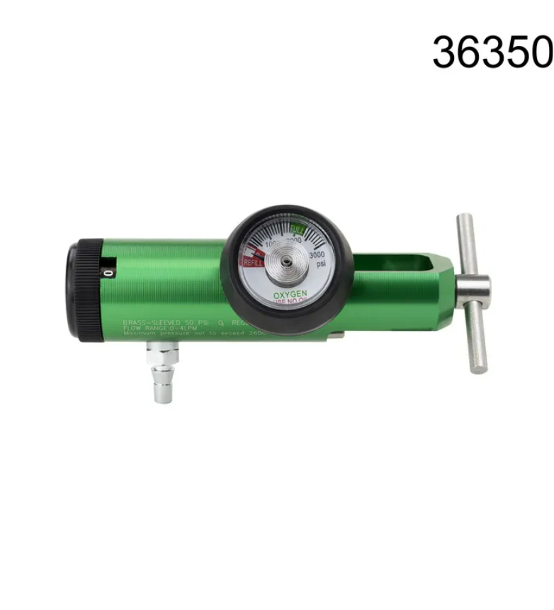 Dynarex CGA Oxygen Regulator, Barb Outlet 36352
