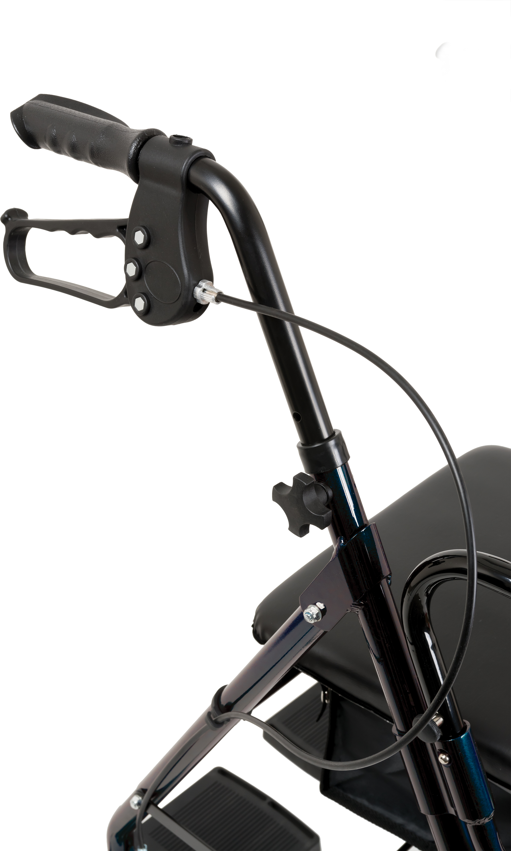 Aluminum Transport Rollator with 8-inch Wheels