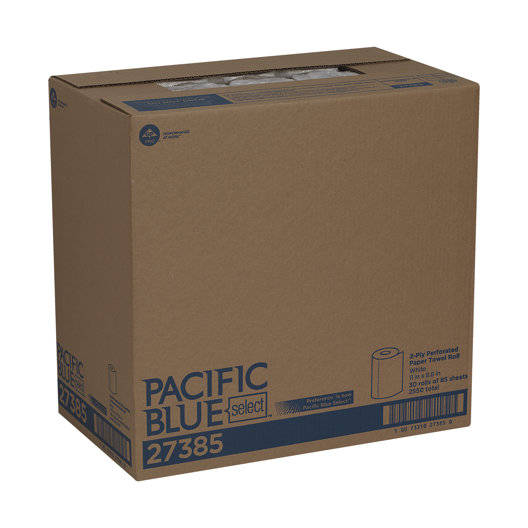 Pacific Blue Select, 2 Ply Perforated Roll Towels, White