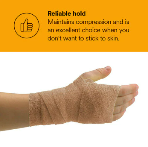 Coban NL Non Latex Wrap, Self Adherent, Single Use, Tan