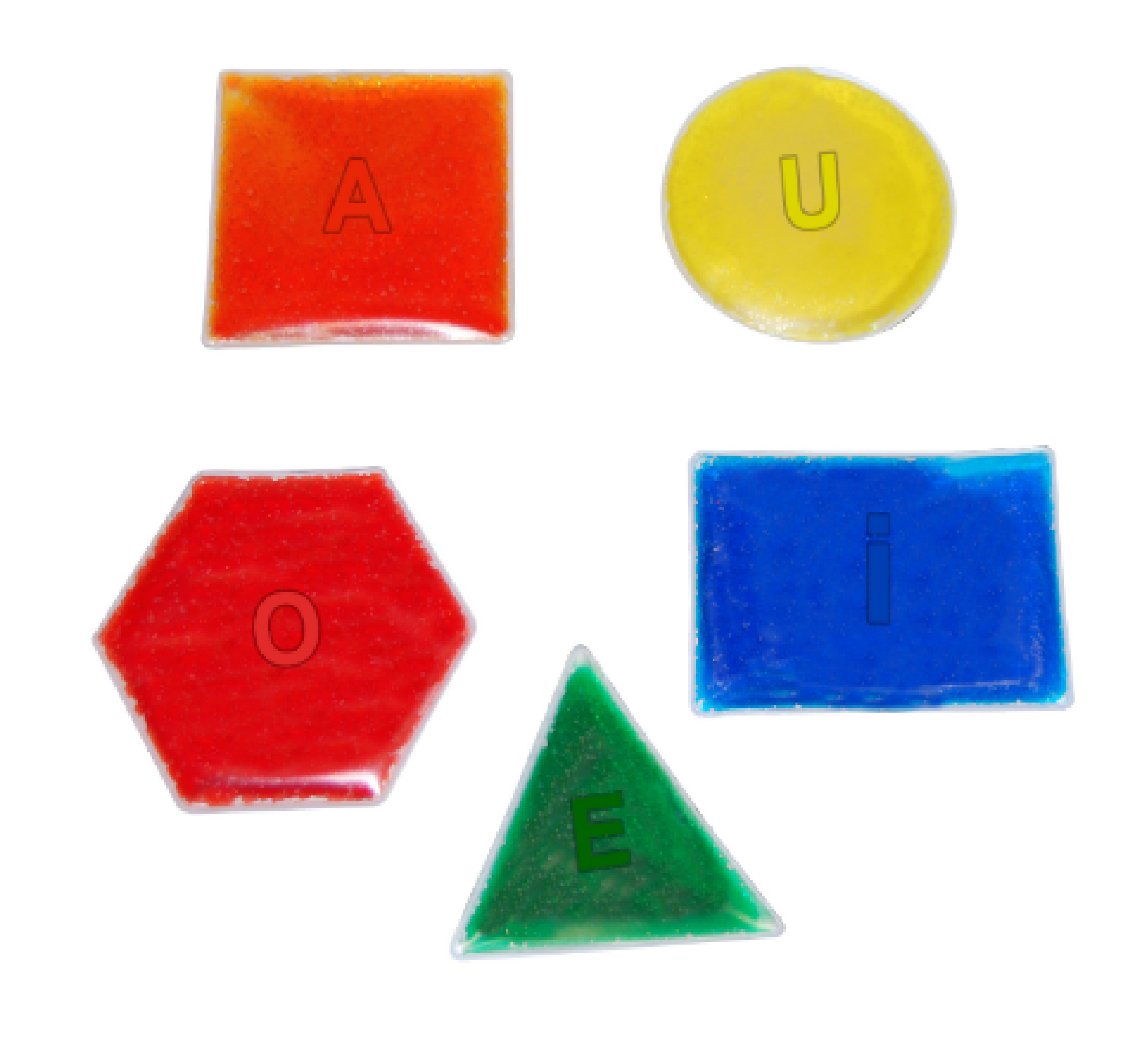 Hidden Letter Color Glitter Shapes