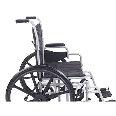 Poly Fly Light Weight Transport Chair Wheelchair with Swing away Footrests