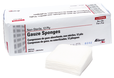 Gauze Sponge, 4 Ply, Non Woven, Non Sterile