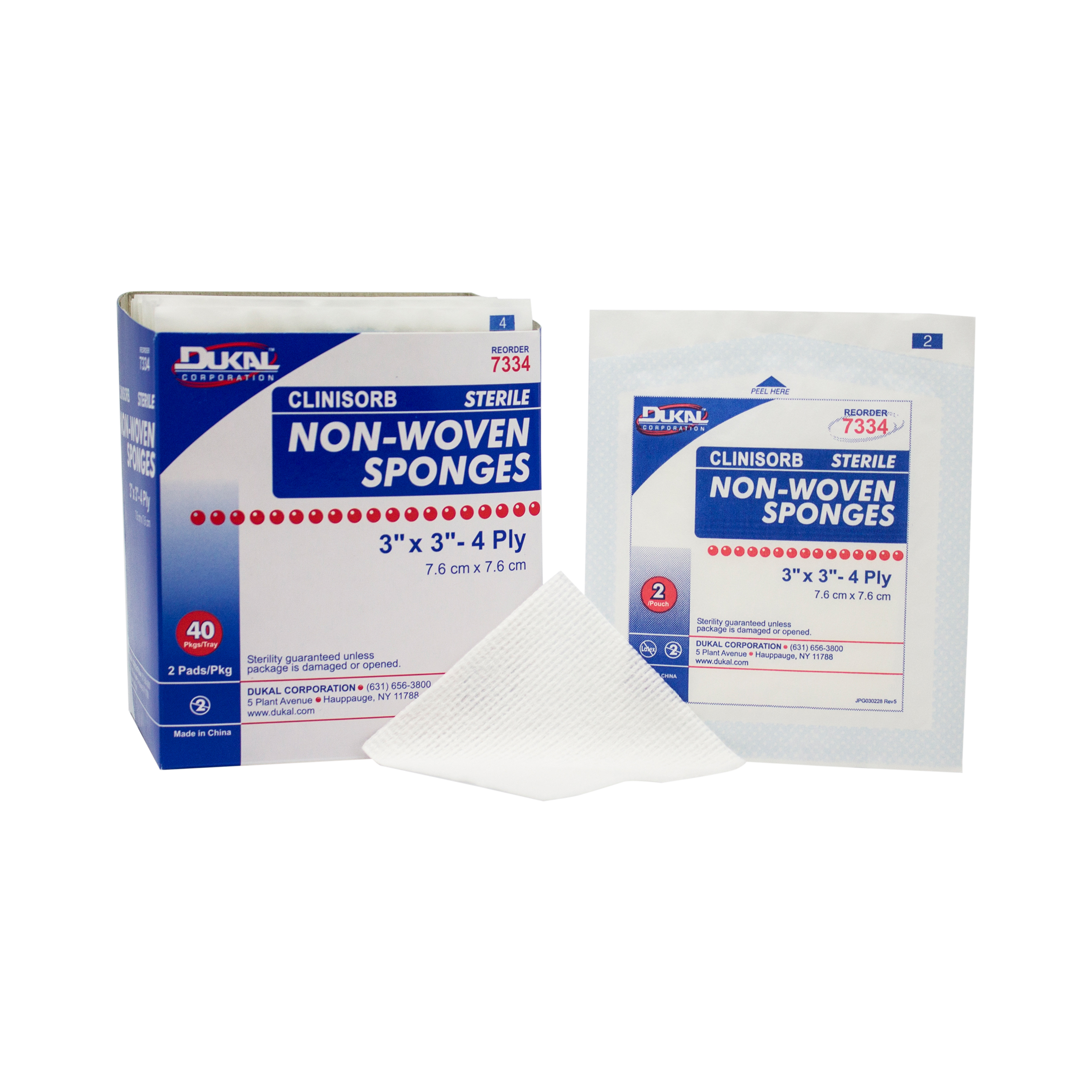 Clinisorb Non Woven Sponges, 4 Ply, Sterile