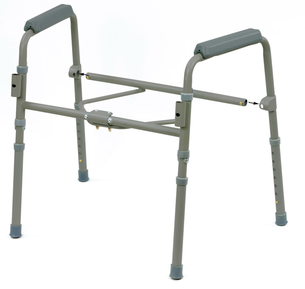 Folding Steel Bedside Commode