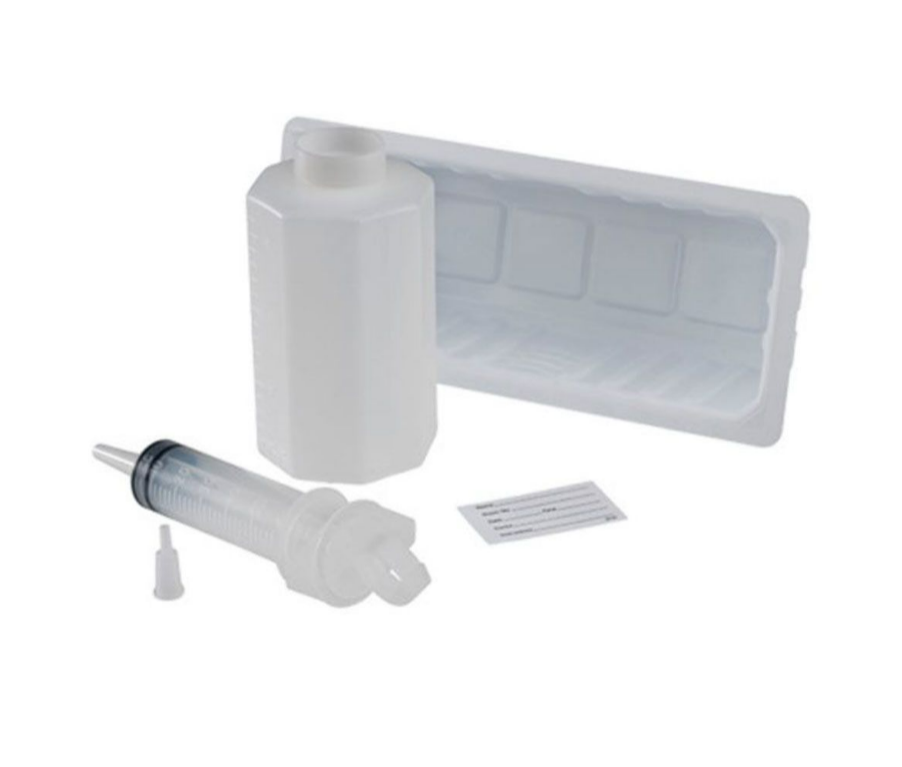 Enteral Feeding IV Pole Pouch, 60cc with Piston Syringe & Luer Adapter