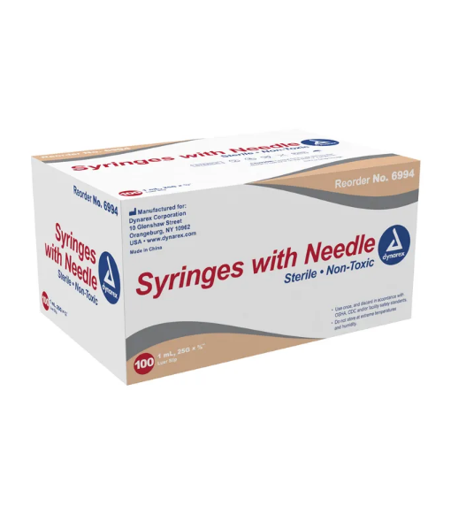 Syringe with Non Safety Needle, 3cc, Luer Lock