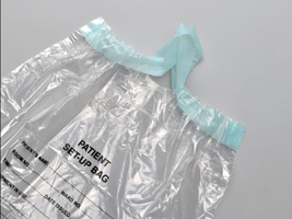Respiratory Setup Bag, Print with Drawtape, 1 mil, 12" x 16"