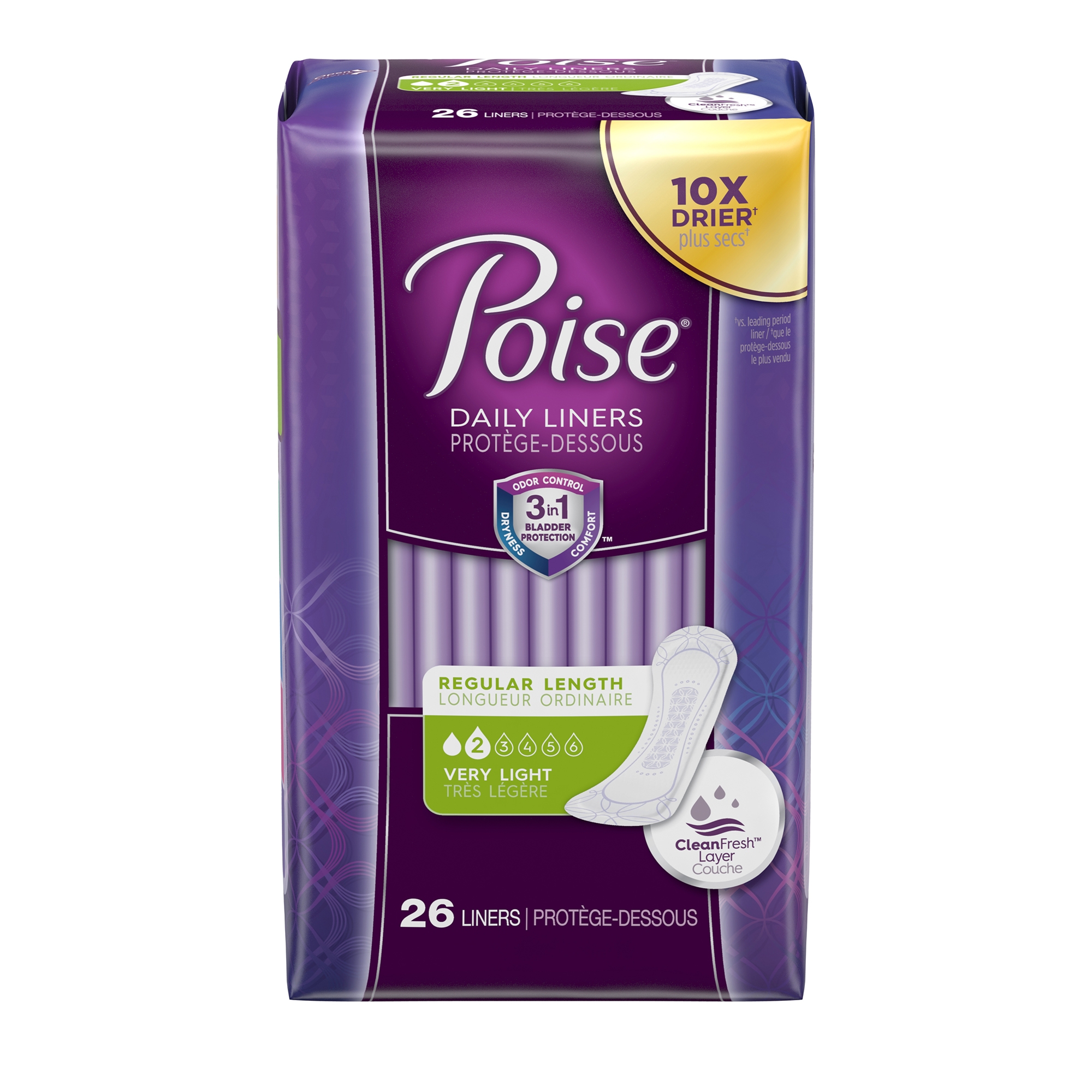 Poise Bladder Control Pad, Light Absorbency