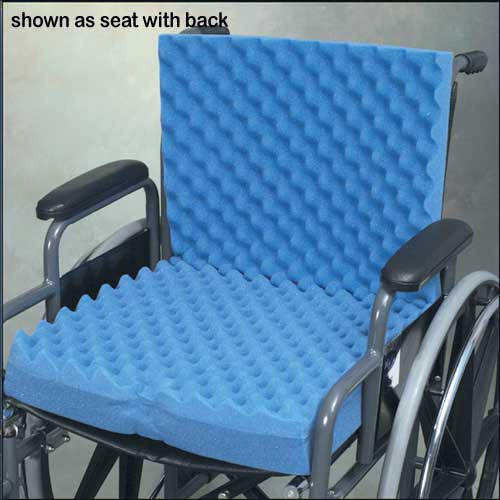 Eggcrate Wheelchair Cushion with Back 18 x 32 x 3