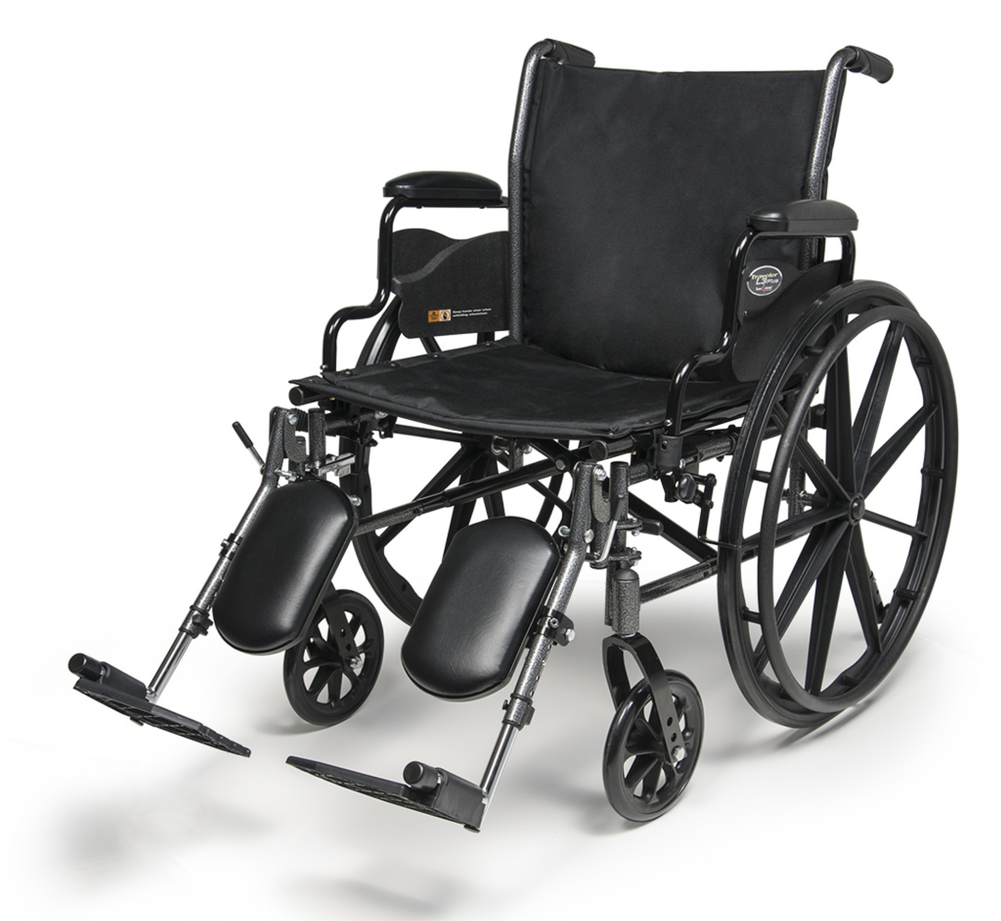 Traveler L3 Plus Lightweight Wheelchair with Flip Back Full Arm and Swing Away Footrest