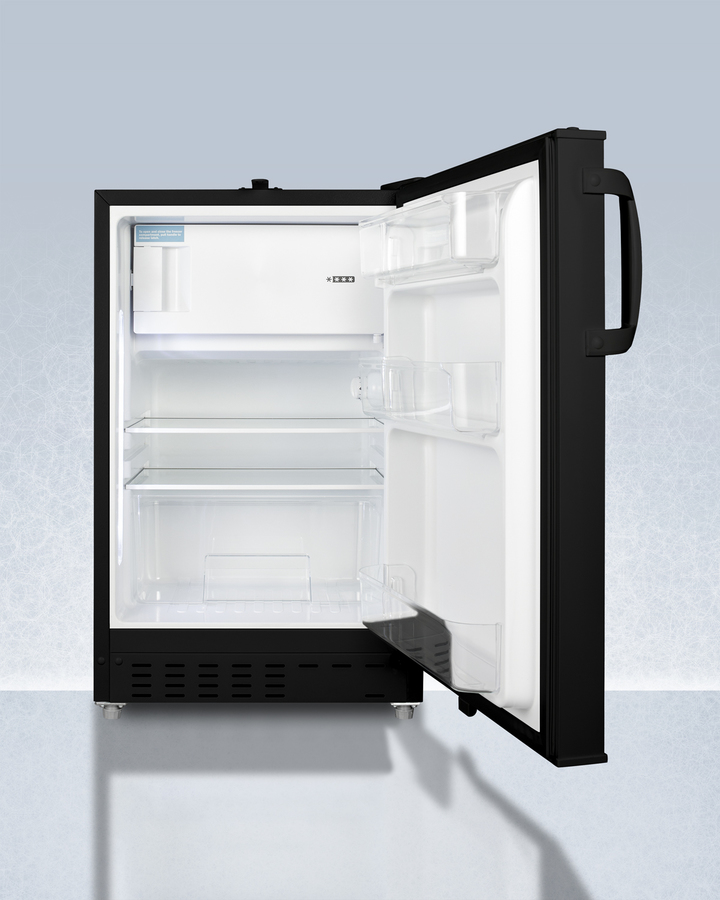 20" Wide Built In Undercounter ADA Compliant Refrigerator Freezer with Front Lock