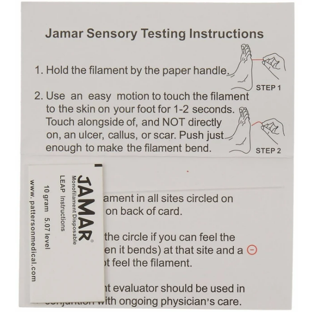 Jamar Disposable Monofilaments, Sensation Testers