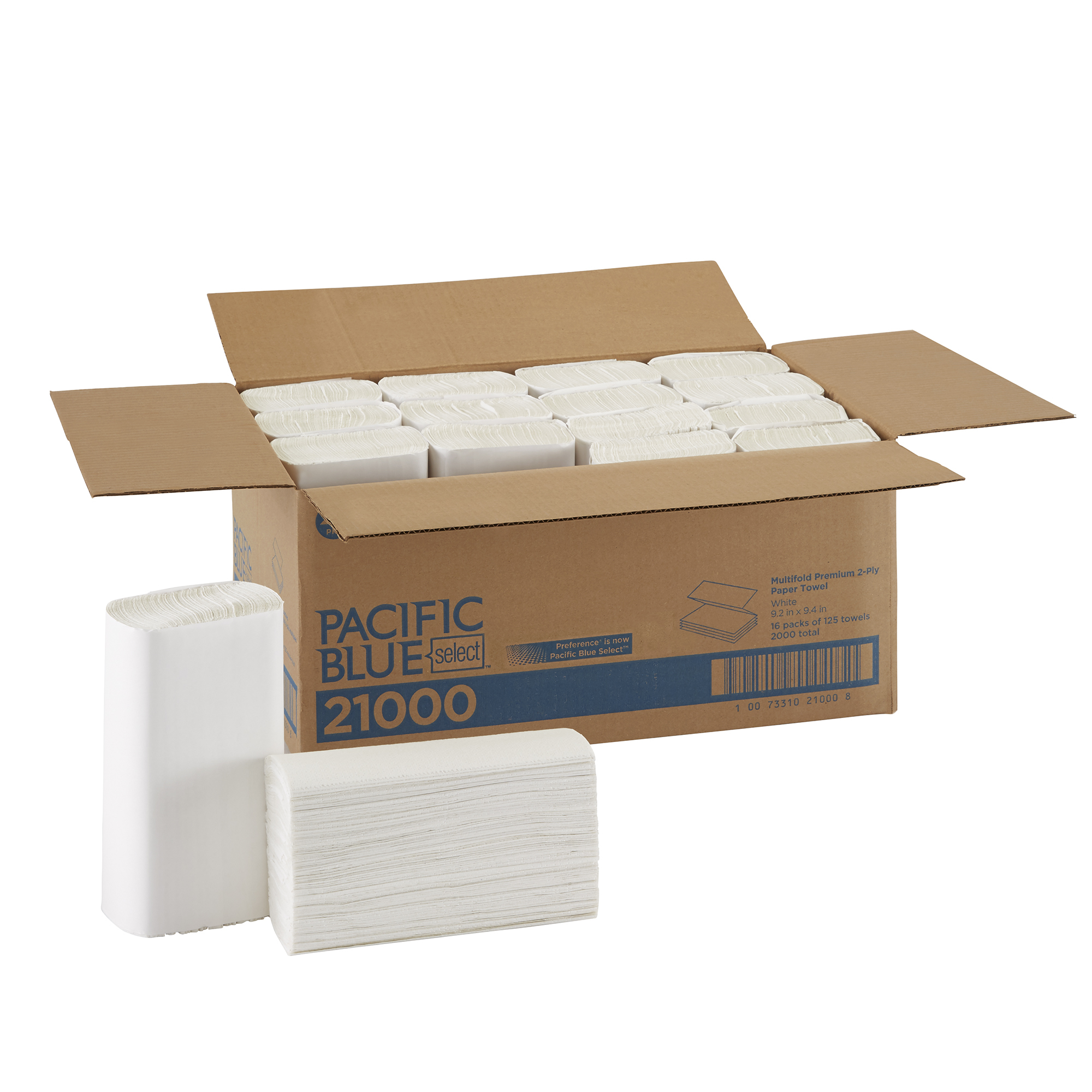 Pacific Blue Select, Multifold Premium, Previously Signature, 2 Ply Paper Towels, White