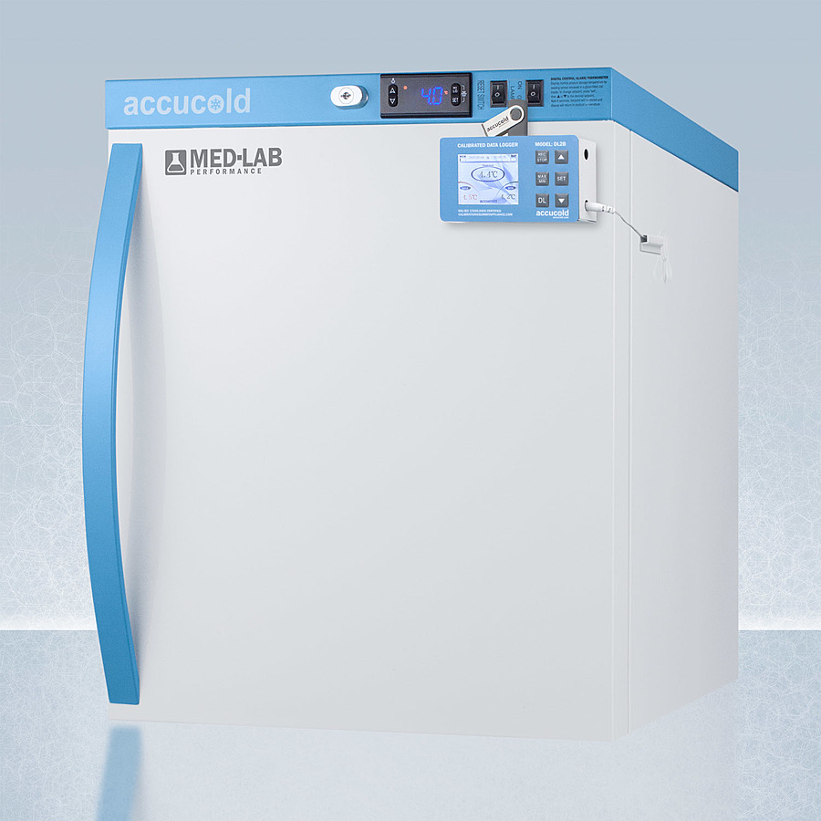 1 Cu Ft Compact Laboratory Refrigerator with Factory Installed DDL