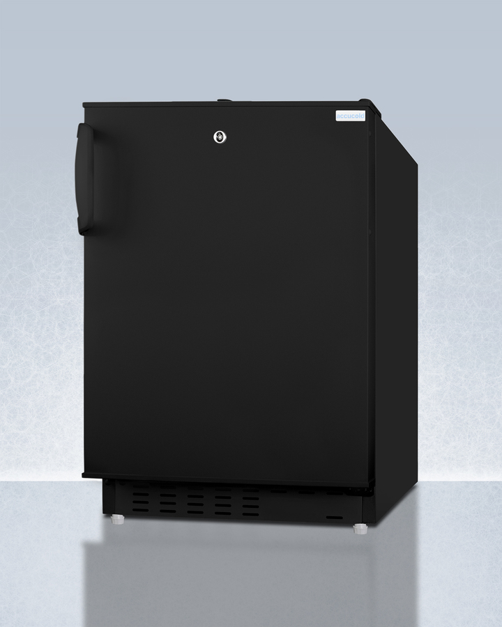 20" Wide Built In Undercounter ADA Compliant Refrigerator Freezer with Front Lock