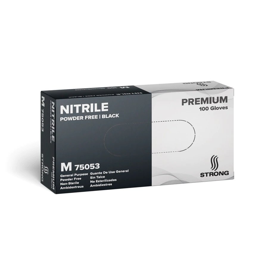 General Purpose Black Nitrile Gloves, Premium