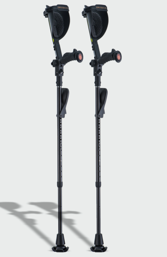 Ergobaum Carbon Fiber Black Mamba Adult Crutch
