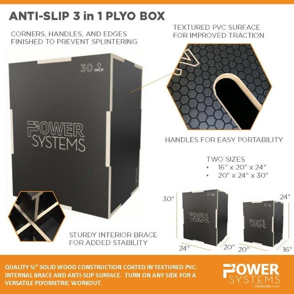 Anti Slip 3 in 1 Wood Plyo Box