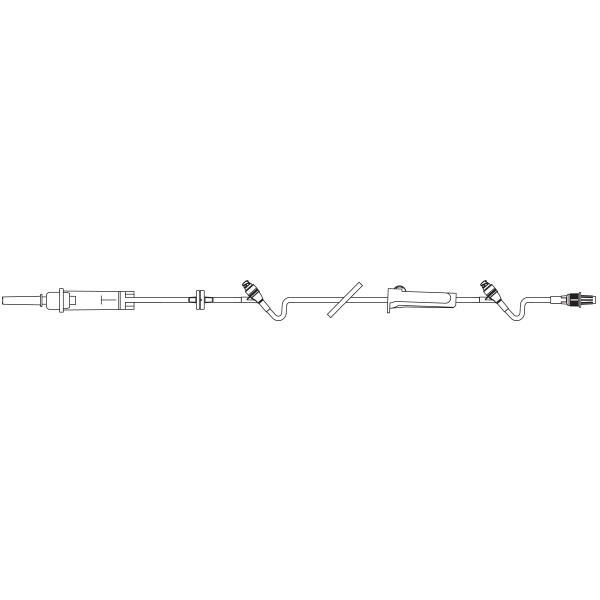 Continu Flo Solution Set, Non Vented, Clearlink Luer Activated Valves, Backcheck Valve, 10 drops/mL