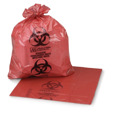 Infectious Waste Bag 7 - 10 gal. Red Bag 24 X 24 Inch