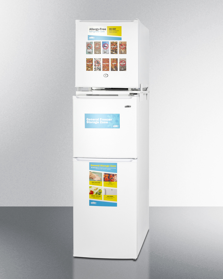 19" Wide Allergy Free Refrigerator / General Purpose Refrigerator Freezer Combination