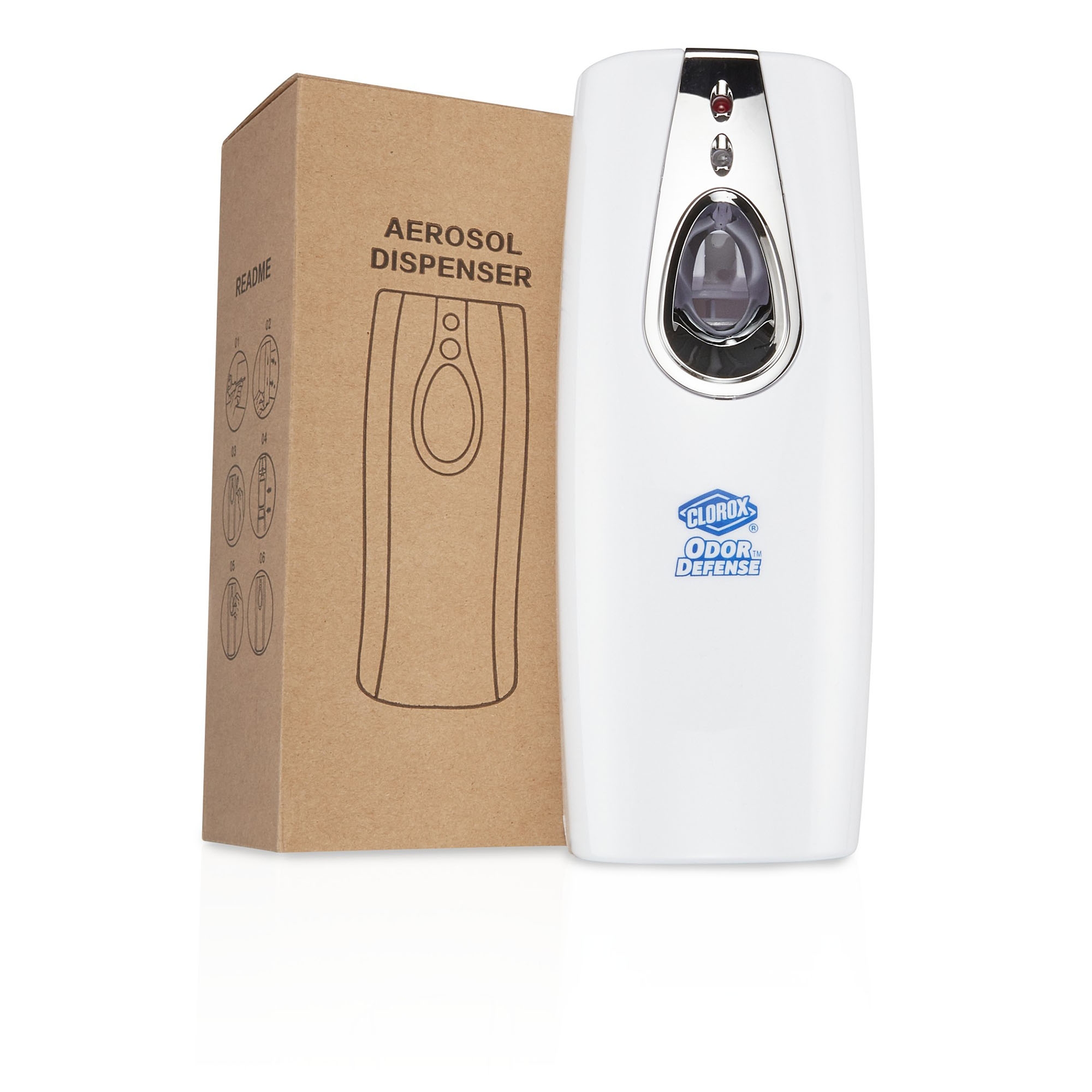 Wall Mount Cabinet Dispenser, Odor Defense, Auto Spray, 6 oz