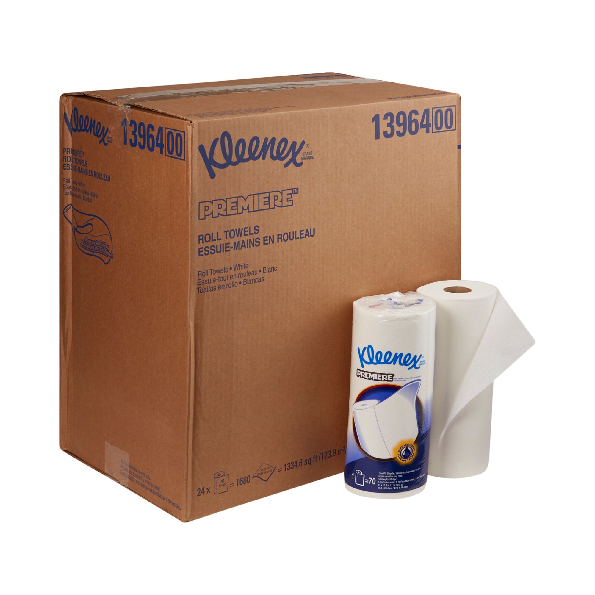 Kleenex Premiere Perforated Roll Towels, 1 Ply