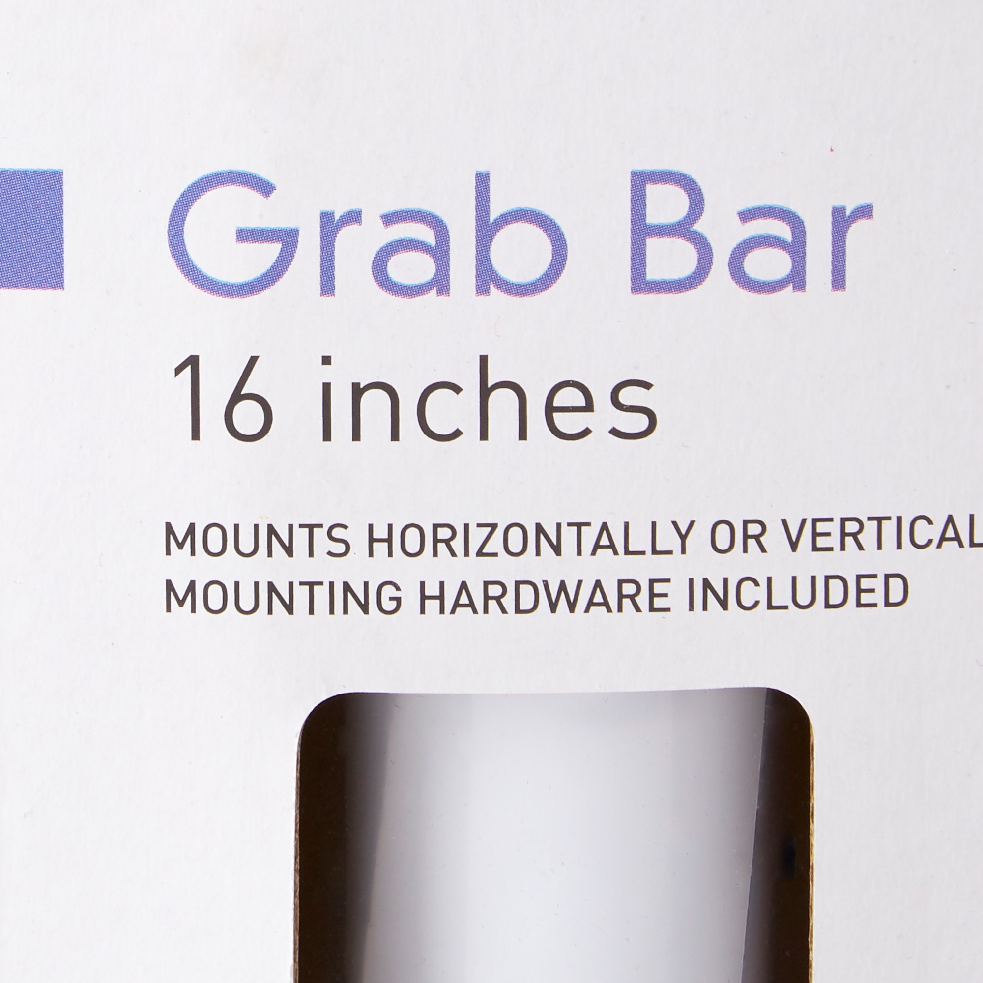 Grab Bar, 4 Screws, White Steel