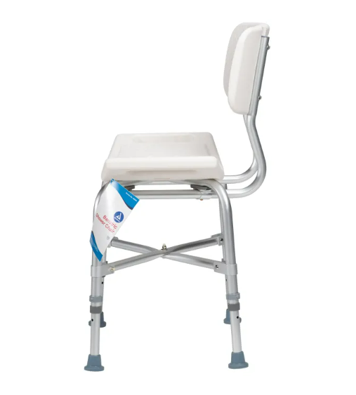 Bariatric Shower Chair with Back, White